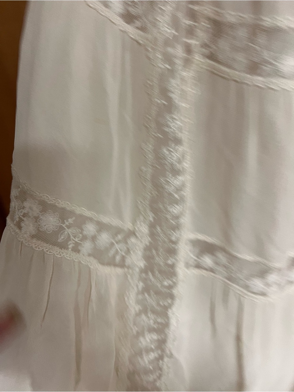 Reformation Cream Tiered Lace Maxi Skirt - Picture 2 of 5